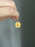 18k gold vintage qu hier que demain love charm pendant French + Qu’hier - Que Demain