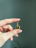 Lock-it Locket collection : Small 14k yellow gold round locket pendant charm