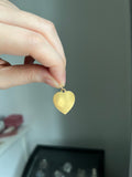 Vintage heart shape French 18k Qu hier que demain love token