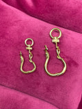 Smaller Version Snake Edition 14k gold “I’m Hooked” Swivel clasp