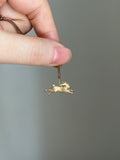 14k rabbit charm pendant