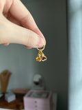 14k yellow gold lovebug with natural citrine