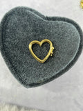 V2. 14k gold heart connector clasp enhancer charm pendant clip