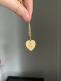 Vintage heart shape French 18k Qu hier que demain love token