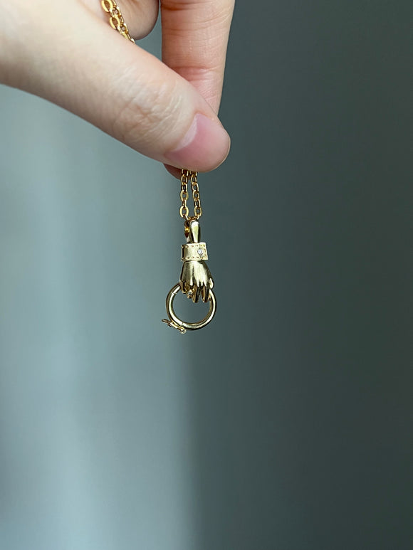 Helping Hand clasp 14k
