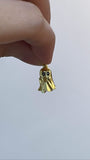Small baby 14k yellow gold handsy little floaty ghost charm with hands