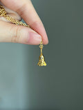 Baby Oh my heart! 14k yellow gold smaller ghostie boo charm with heart