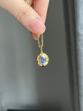 Stars All over me : 14k gold sapphire and diamond pendant charm