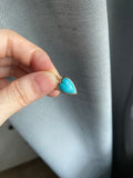 14k small turquoise heart