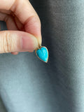 14k small turquoise heart