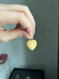 Vintage heart shape French 18k Qu hier que demain love token