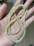 Opal candy beaded necklace with 18k gold clasp