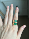 Butter bands series 14k yellow gold emerald ring