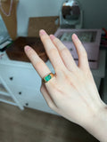 Butter bands series 14k yellow gold emerald ring