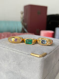 Butter bands series 14k yellow gold emerald ring