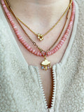 Natural Pink opal candy necklace