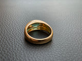 Butter bands series 14k yellow gold oval emerald ring
