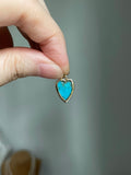 14k small turquoise heart