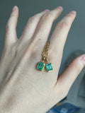 18k yellow gold Natural Emerald octagon emerald cut setting