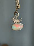 14k Baby dragon hatchling with natural opal