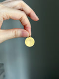Rare Antique 18k Toi Moi French round charm pendant medal
