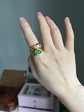 Butter bands series 14k yellow gold emerald ring