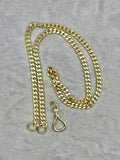 Vintage 14k yellow gold curb watch chain