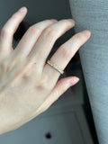 18k yellow gold diamond half eternity ring band