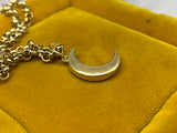 14k yellow gold crescent moon Ma Lune charm pendant